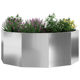 Planter Silver 90 x 90 x 35 cm Galvanised Steel 883736