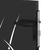 Garden Gate with Lock Black 85 x 100 cm Powder-coated steel 42015864