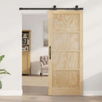 Sliding Door Manual ORKDAL Natural and black 83 x 202 cm 3333448
