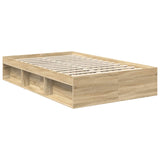 Bed Frame with Headboard Sonoma 120 x 200 cm Solid Pine Wood 3411030