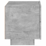 Bedside Cabinet with LED Lights Concrete Grey 70x36x40.5 cm 836780