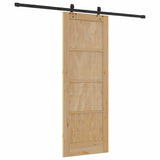 Sliding Door Set ORKDAL Natural and black 73.5 x 198.5 cm 3333634