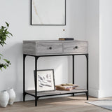 Console Table Grey Sonoma 75x34.5x75 cm Engineered Wood 833401