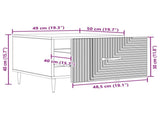 Coffee Table Sonoma Oak 49 x 50 x 40 cm Engineered Wood 894967