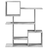 Room Divider Bookcase Concrete Grey 92x29x112 cm Engineered Wood 858123