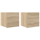 Wall Mounted TV Cabinets 2 pcs Sonoma Oak 30.5x30x30 cm 804491