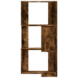 Corner Bookcase 3-Tier Smoked Oak 50x50x102 cm Engineered Wood 852595