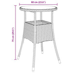 Garden Dining Set 5 pcs Beige Poly rattan 3334950