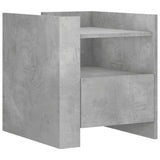 ZNTS Bedside Cabinet Concrete Grey 45x50x50 cm Engineered Wood 848279