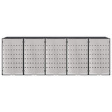 Wheelie Bin Storage for 5 Bins Anthracite 340 x 77.5 x 115.5 cm 3394781