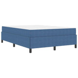 Bed Frame with Mattress Blue 140 x 190 cm Fabric 3399123