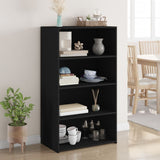 Highboard Black 70x41x124 cm Engineered Wood 846405