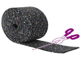 Rubber Granulate Roll Black 2000 x 10 x 0.8 cm Rubber 42027288