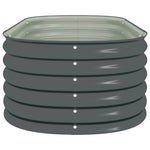 Garden Raised Bed 160x80x44 cm Galvanised Steel Grey 45529