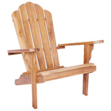 Garden Adirondack Chair Natural Solid Teak Wood 42041355