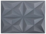 Wall Panels 24 pcs Origami Grey 50 x 50 cm XPS Foam 42046034