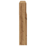 Headboard Cabinet Artisan Oak 180x19x103.5 cm Engineered Wood 856873