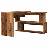 Corner Desk Old Wood 200.5x50x76 cm Engineered Wood 855956