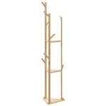 ZNTS Coat Stand with Hooks and Shelves 39x33x166 cm Bamboo 4008917