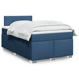 Box Spring Bed with Mattress Blue 120x200 cm Fabric 3285854
