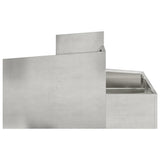 Garden Planter Silver 80 x 80 x 50 cm Stainless Steel 873582