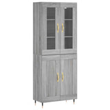 Highboard Grey Sonoma 69,5x34x180 cm Engineered Wood 3198327