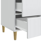 Bedside Cabinet White 43 x 41 x 66.5 cm Engineered Wood 894555