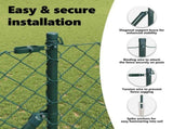 Ground Spike Fence Post 52 pcs Green Powder-Coated Steel 3350180