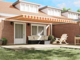 Awning Manual Yellow and Orange 450 x 350 x 165 cm Polyester 3331089