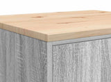 Garage Storage Cabinet Grey Sonoma 60x51x85 cm Solid Wood Pine 860576