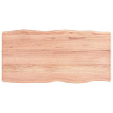 Table Top Light Brown 100x50xcm Treated Solid Wood Live Edge 363952