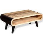 ZNTS Coffee Table Rough Mango Wood 90x55x39 cm 244008