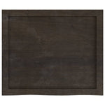 Table Top Dark Brown 60x50x cm Treated Solid Wood Oak 3156411