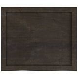 Table Top Dark Brown 60x50x cm Treated Solid Wood Oak 3156411