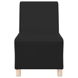 Modular Sofa Unit Armless Black 55 x 74 x 82 cm Faux Leather 4108494