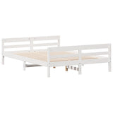 Bed Frame without Mattress White 120x200 cm Solid Wood Pine 842791