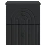 Wall-Mounted Bedside Cabinet Black 33 x 34.5 x 40 cm 898127