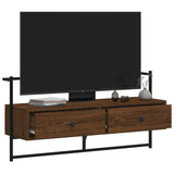 TV Cabinet Wall-mounted Brown Oak 100.5x30x51 cm Engineered Wood 833462