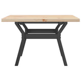 ZNTS Coffee Table Y-Frame 60x60x40.5 cm Solid Wood Pine and Steel 3282770