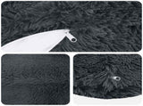 Cushion with Pillow HEERLEN 6 pcs Anthracite PV Fleece 929556