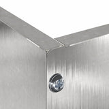 Lawn Edging 6 pcs Silver 60 x 60 x 13 cm Stainless Steel 874739