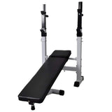 Workout Bench with Weight Rack, Barbell and Dumbbell Set 90 kg 275371