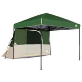 Camping Tent Set Folding 2 pcs Green Taffeta and Fabric 3337173