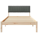 Bed frame Brown and dark grey 100 x 200 cm Solid pine wood 878700