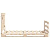 Bed Frame without Mattress with Headboard 90x200 cm Solid Wood 3281574