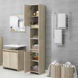 ZNTS Bathroom Cabinet Sonoma Oak 30x30x183.5 cm Engineered Wood 802672