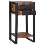 End Table Multicolour 40 x 40 x 80 cm Solid Reclaim Wood 4015988