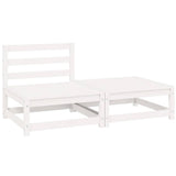Garden Lounge Set White Solid pinewood Medium Modular 805696