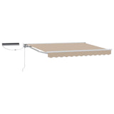 Electric Retractable Awning Beige and White 3.5 x 2 m 3421744