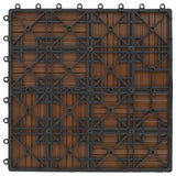 11 pcs Decking Tiles WPC 30x30 cm 1 sqm Teak Colour 45032